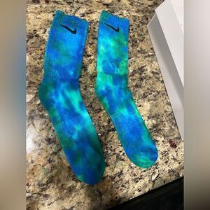 Vibrant| Custom| tie-dye  Nike socks